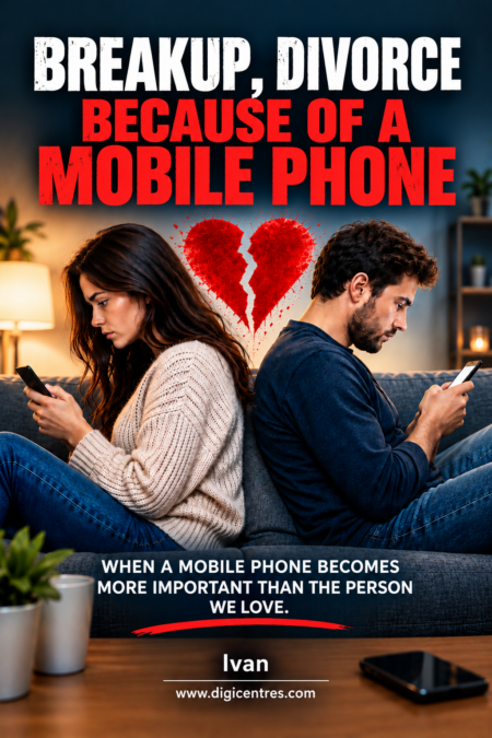 Breakup,divorce because of a mobile phone